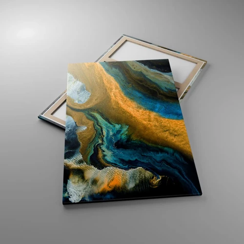 Impression sur toile - Image sur toile - Bleu - jaune - influences mutuelles - 80x120 cm