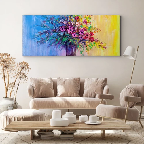 Impression sur toile - Image sur toile - Cadeau d'été de la prairie - 100x40 cm