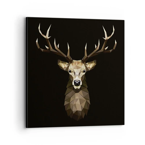 Impression sur toile - Image sur toile - Cerf cubique - 70x70 cm