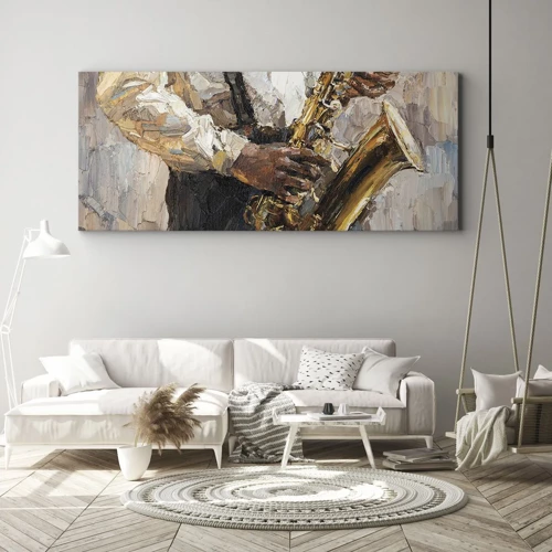 Impression sur toile - Image sur toile - C'est l'heure du solo - 100x40 cm