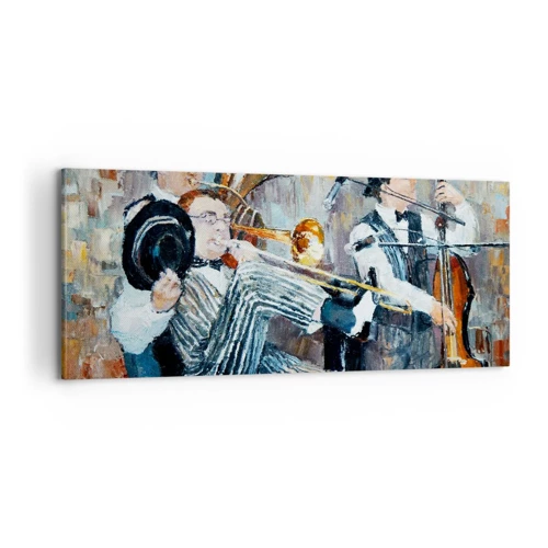 Impression sur toile - Image sur toile - C'est tout le Jazz - 100x40 cm