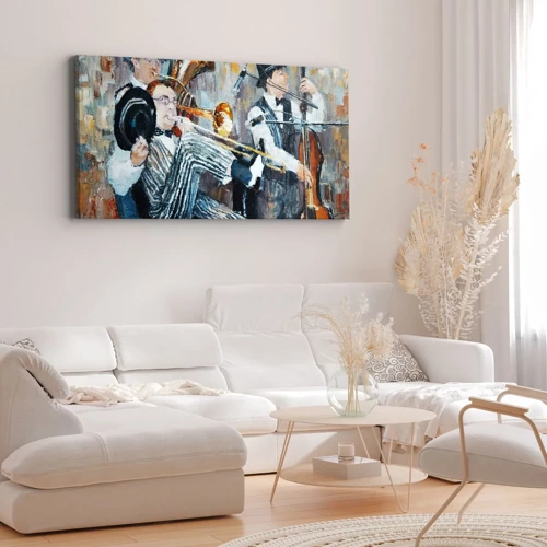 Impression sur toile - Image sur toile - C'est tout le Jazz - 100x40 cm