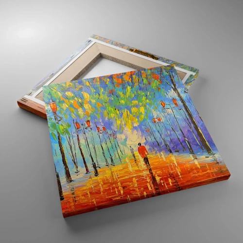 Impression sur toile - Image sur toile - Chant nocturne de la pluie - 30x30 cm