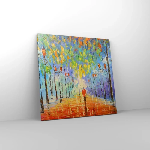 Impression sur toile - Image sur toile - Chant nocturne de la pluie - 60x60 cm