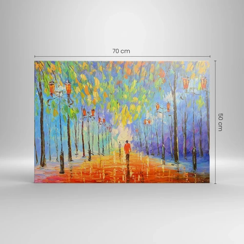 Impression sur toile - Image sur toile - Chant nocturne de la pluie - 70x50 cm