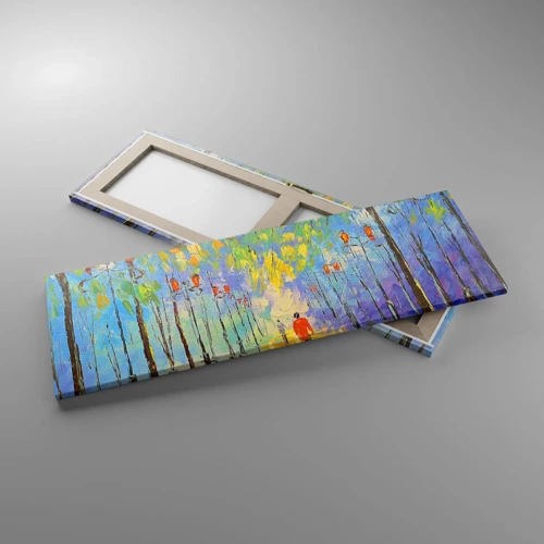 Impression sur toile - Image sur toile - Chant nocturne de la pluie - 90x30 cm