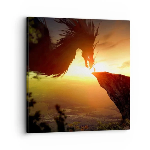 Impression sur toile - Image sur toile - Chasseur de dragon - 30x30 cm