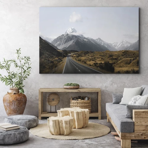 Impression sur toile - Image sur toile - Chemin vers le coeur de la montagne - 70x50 cm