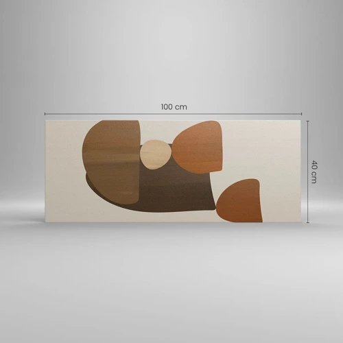 Impression sur toile - Image sur toile - Composition de marrons - 100x40 cm
