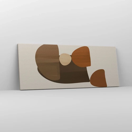 Impression sur toile - Image sur toile - Composition de marrons - 100x40 cm