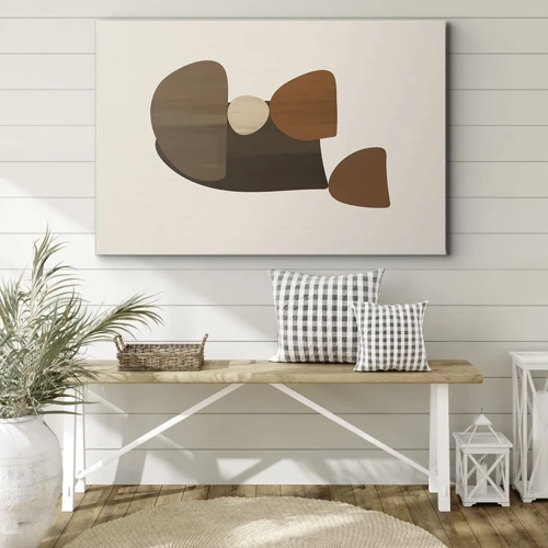 Impression sur toile - Image sur toile - Composition de marrons - 100x70 cm