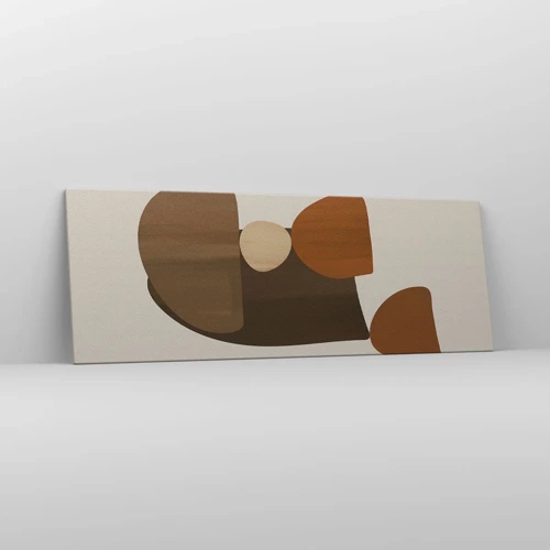 Impression sur toile - Image sur toile - Composition de marrons - 140x50 cm