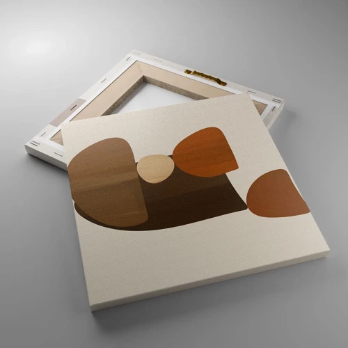 Impression sur toile - Image sur toile - Composition de marrons - 30x30 cm