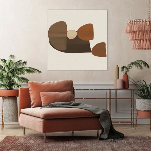 Impression sur toile - Image sur toile - Composition de marrons - 40x40 cm