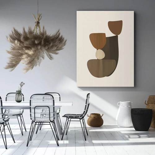 Impression sur toile - Image sur toile - Composition de marrons - 45x80 cm