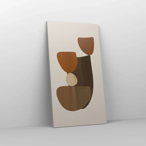 Impression sur toile - Image sur toile - Composition de marrons - 55x100 cm