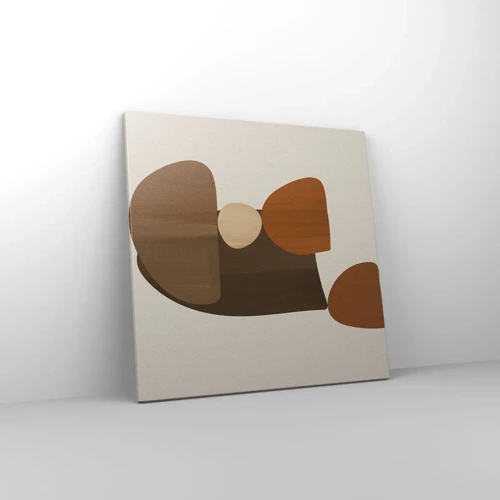 Impression sur toile - Image sur toile - Composition de marrons - 60x60 cm