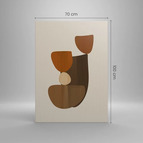 Impression sur toile - Image sur toile - Composition de marrons - 70x100 cm