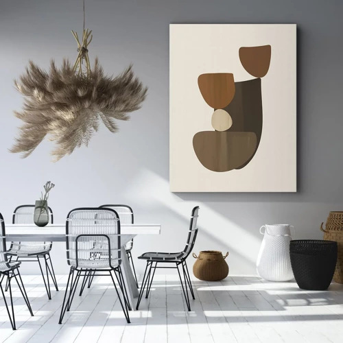 Impression sur toile - Image sur toile - Composition de marrons - 70x100 cm