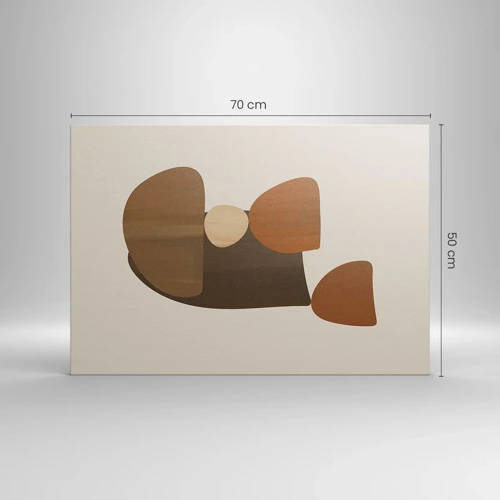 Impression sur toile - Image sur toile - Composition de marrons - 70x50 cm