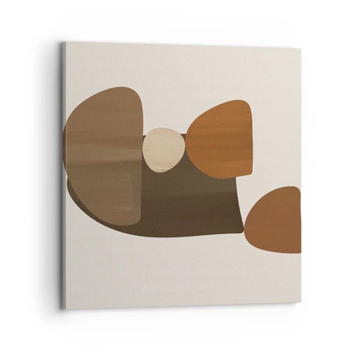 Impression sur toile - Image sur toile - Composition de marrons - 70x70 cm