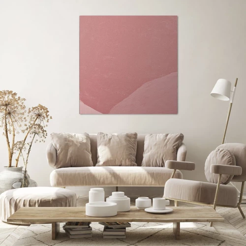 Impression sur toile - Image sur toile - Composition organique en rose - 30x30 cm