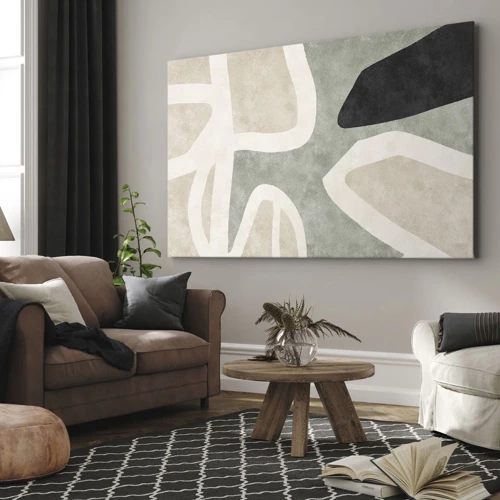 Impression sur toile - Image sur toile - Composition pour motif noir - 70x50 cm