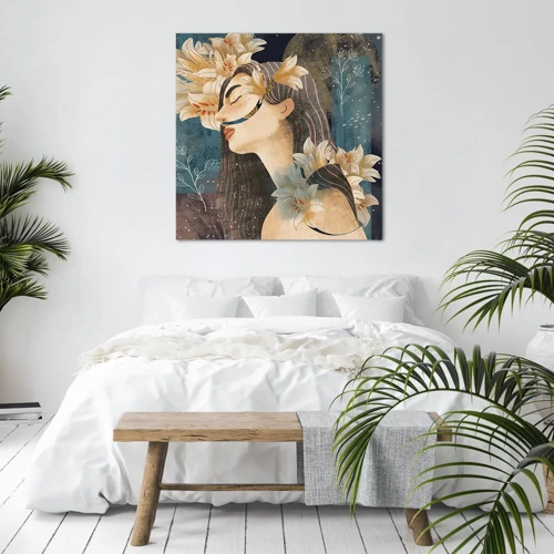 Impression sur toile - Image sur toile - Conte de fée sur la princesse lilas - 70x70 cm