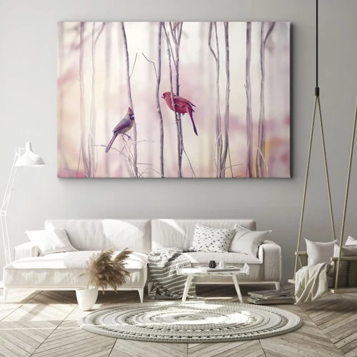 Impression sur toile - Image sur toile - Conte de la forêt rose - 70x50 cm