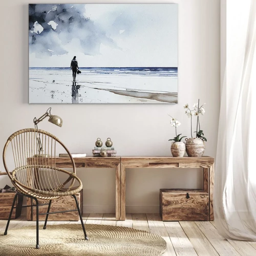 Impression sur toile - Image sur toile - Conversation avec la mer - 100x70 cm