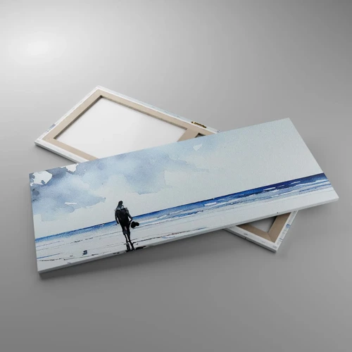 Impression sur toile - Image sur toile - Conversation avec la mer - 120x50 cm
