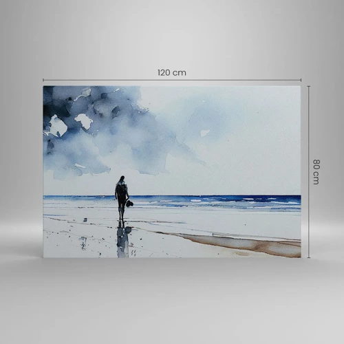 Impression sur toile - Image sur toile - Conversation avec la mer - 120x80 cm
