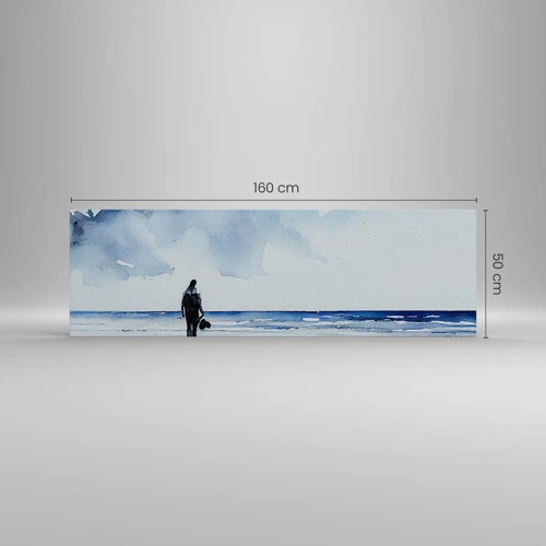 Impression sur toile - Image sur toile - Conversation avec la mer - 160x50 cm