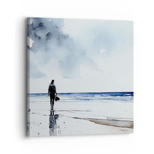 Impression sur toile - Image sur toile - Conversation avec la mer - 30x30 cm