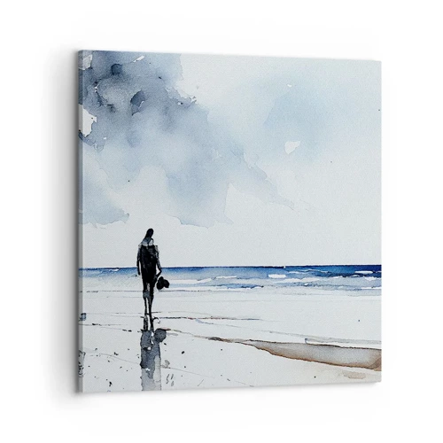 Impression sur toile - Image sur toile - Conversation avec la mer - 60x60 cm