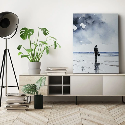 Impression sur toile - Image sur toile - Conversation avec la mer - 70x100 cm