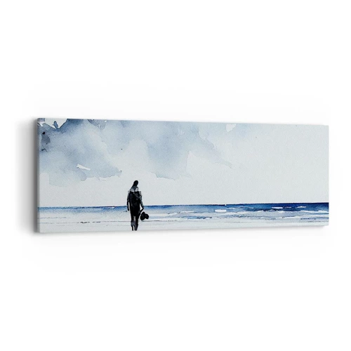 Impression sur toile - Image sur toile - Conversation avec la mer - 90x30 cm