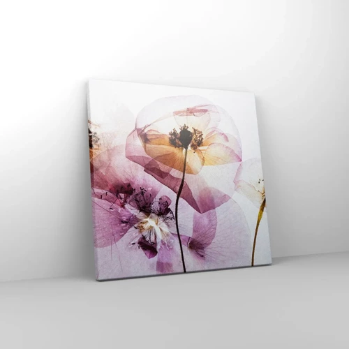 Impression sur toile - Image sur toile - Corps de fleurs transparente - 30x30 cm