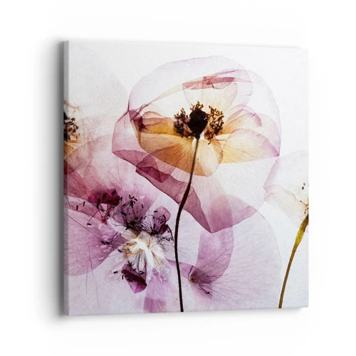 Impression sur toile - Image sur toile - Corps de fleurs transparente - 40x40 cm