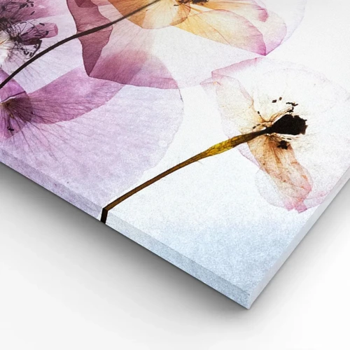 Impression sur toile - Image sur toile - Corps de fleurs transparente - 90x30 cm