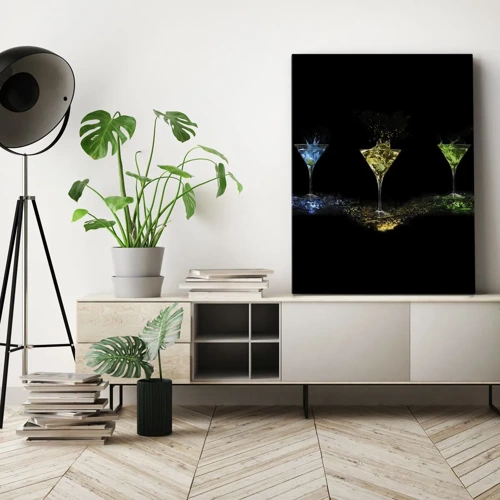 Impression sur toile - Image sur toile - Couleurs de joie en verre de cristal - 50x70 cm