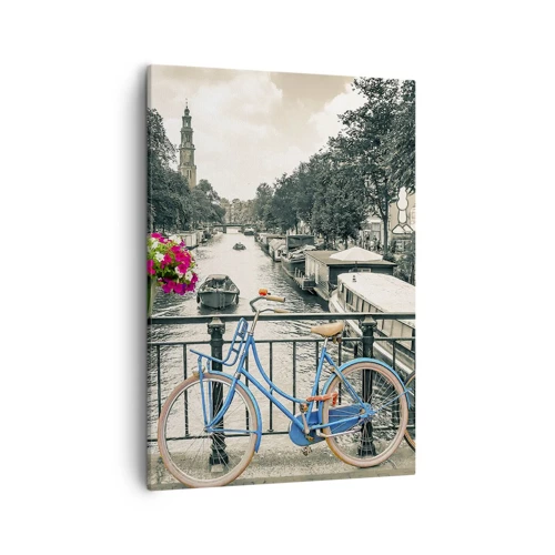 Impression sur toile - Image sur toile - Couleurs de rue d'Amsterdam - 50x70 cm