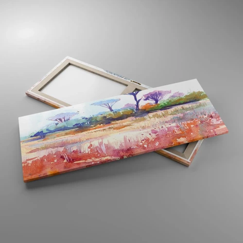 Impression sur toile - Image sur toile - Couleurs de savane - 100x40 cm