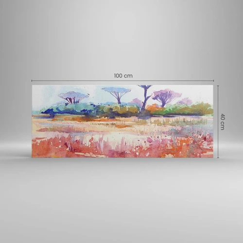 Impression sur toile - Image sur toile - Couleurs de savane - 100x40 cm