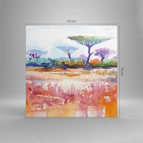 Impression sur toile - Image sur toile - Couleurs de savane - 70x70 cm