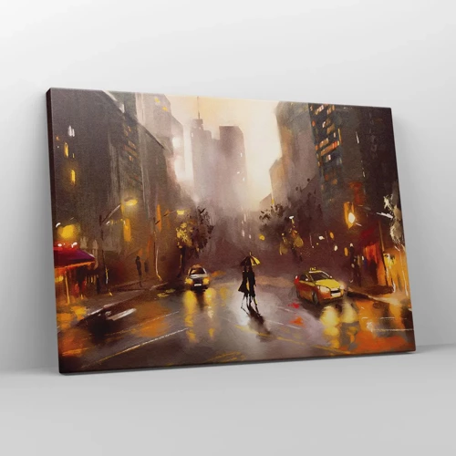 Impression sur toile - Image sur toile - Dans les lumières de New-York - 70x50 cm
