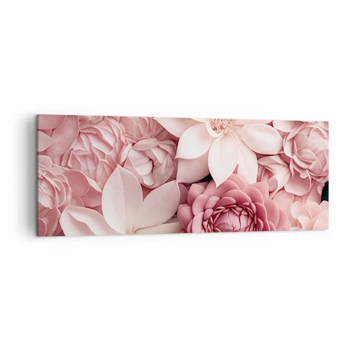 Impression sur toile - Image sur toile - Dans les pétales roses - 140x50 cm