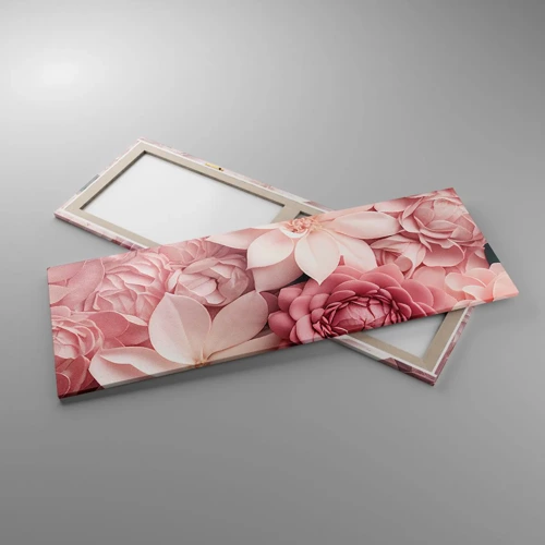 Impression sur toile - Image sur toile - Dans les pétales roses - 140x50 cm