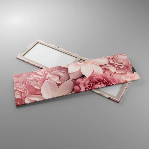 Impression sur toile - Image sur toile - Dans les pétales roses - 160x50 cm