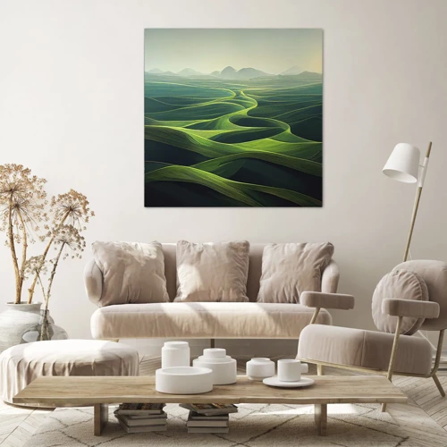 Impression sur toile - Image sur toile - Dans les vallées verdoyantes - 50x50 cm